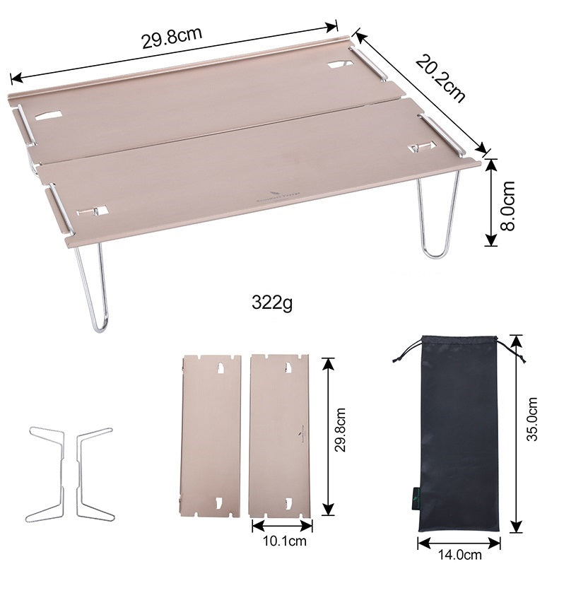 Table de camping pliante légère "MetalHike"