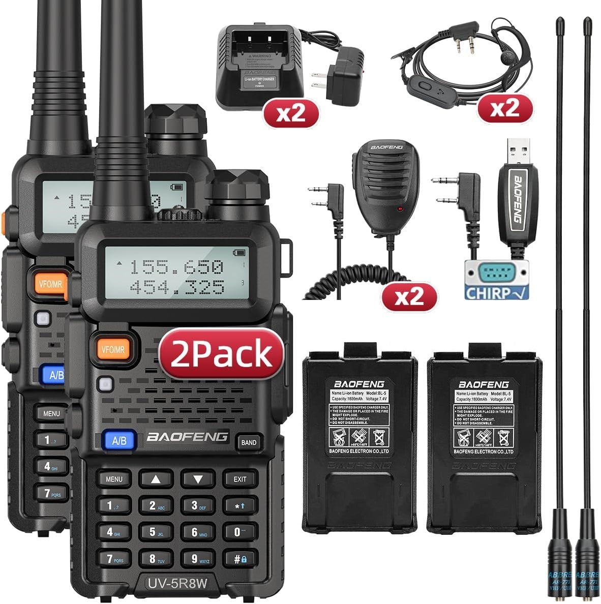 2 Talkie walkie 8W