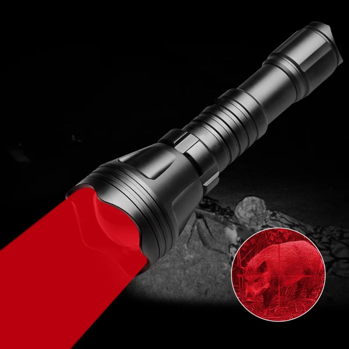 Lampe de poche tricolore rouge