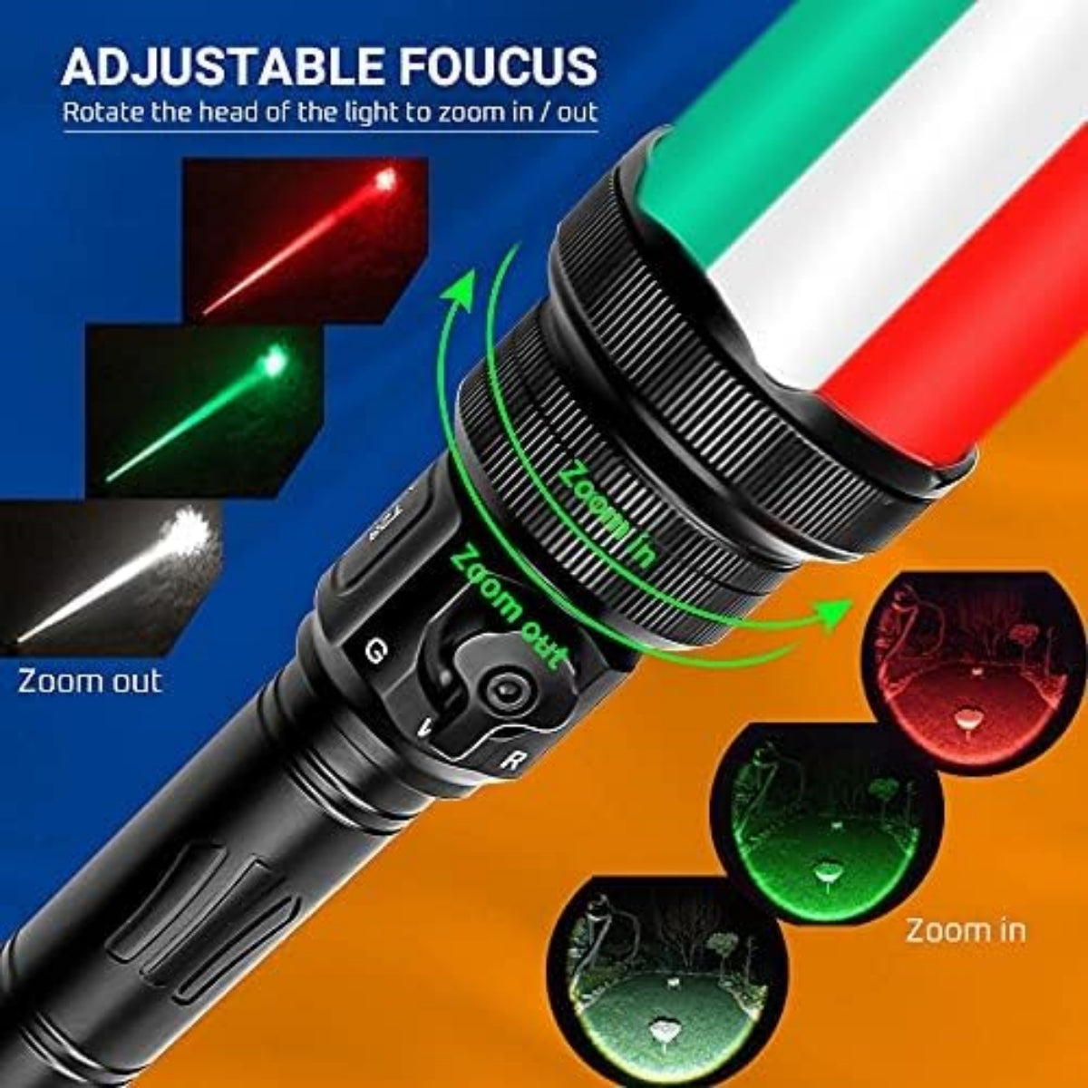 Lampe de poche tricolore