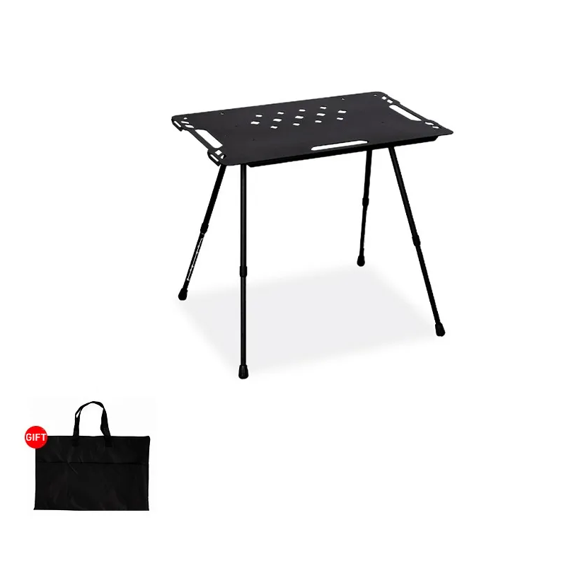 Table de camping aluminium noire