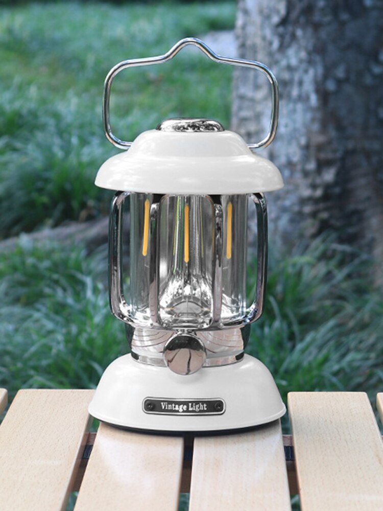 Lanterne Led retro blanche