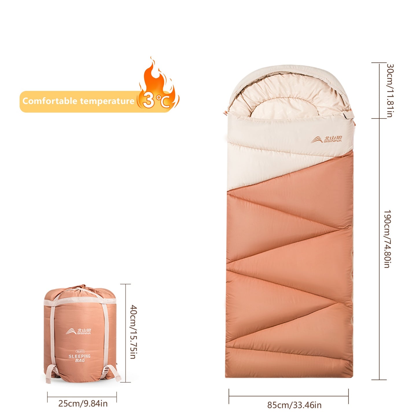 Sac de couchage femme 3°C