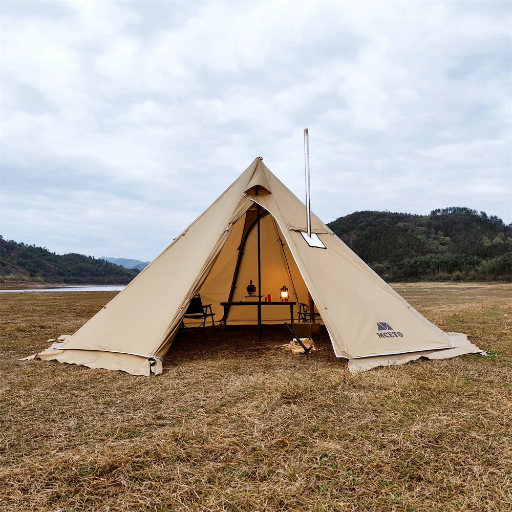 Tente tipi familiale marron