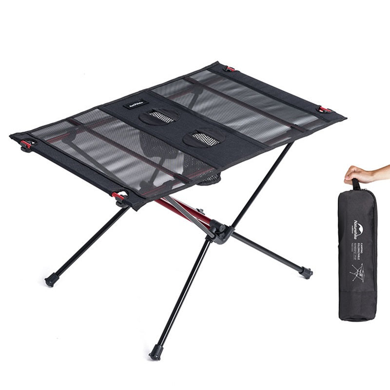 Table camping ultra légère noire