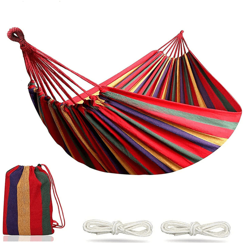 Hamac en toile rouge