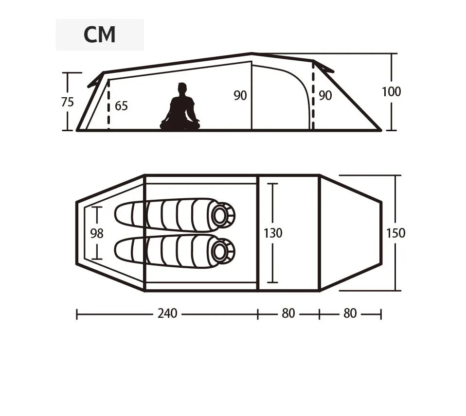 Tente bivouac 2 personnes