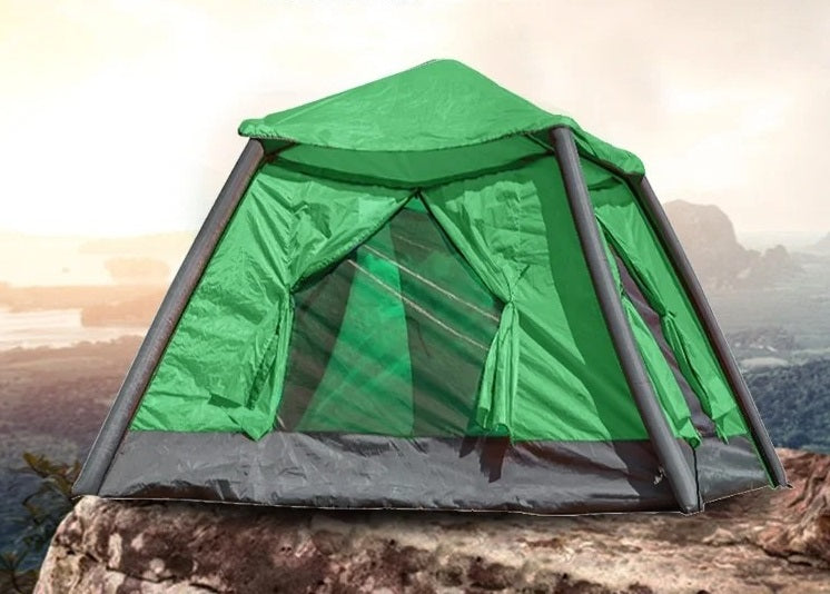 Tente de camping gonflable verte