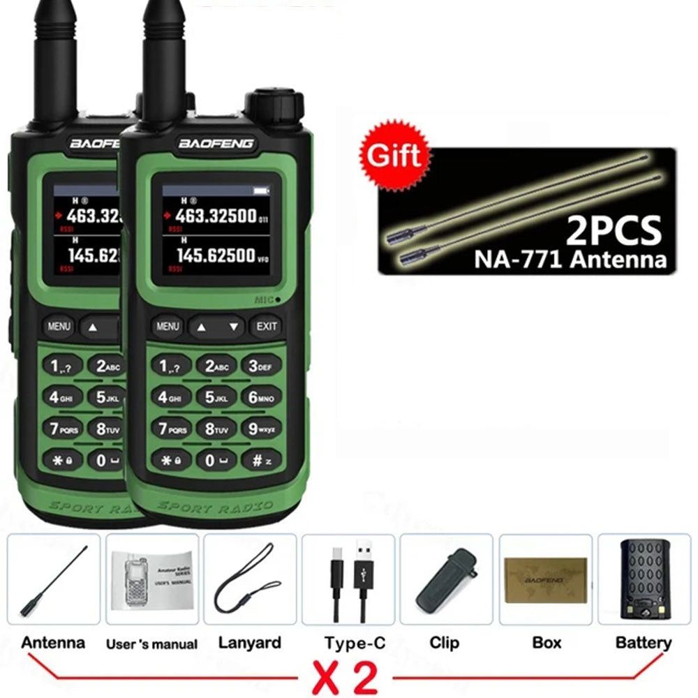 Talkie walkie portée 50 km vert