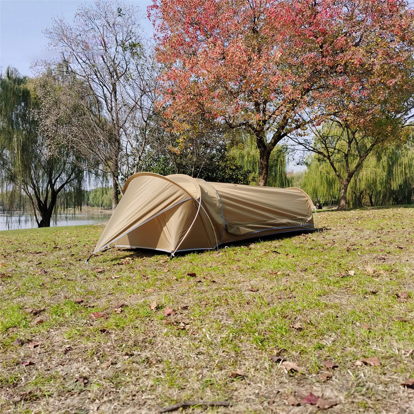 Tente bivouac ultra légère marron