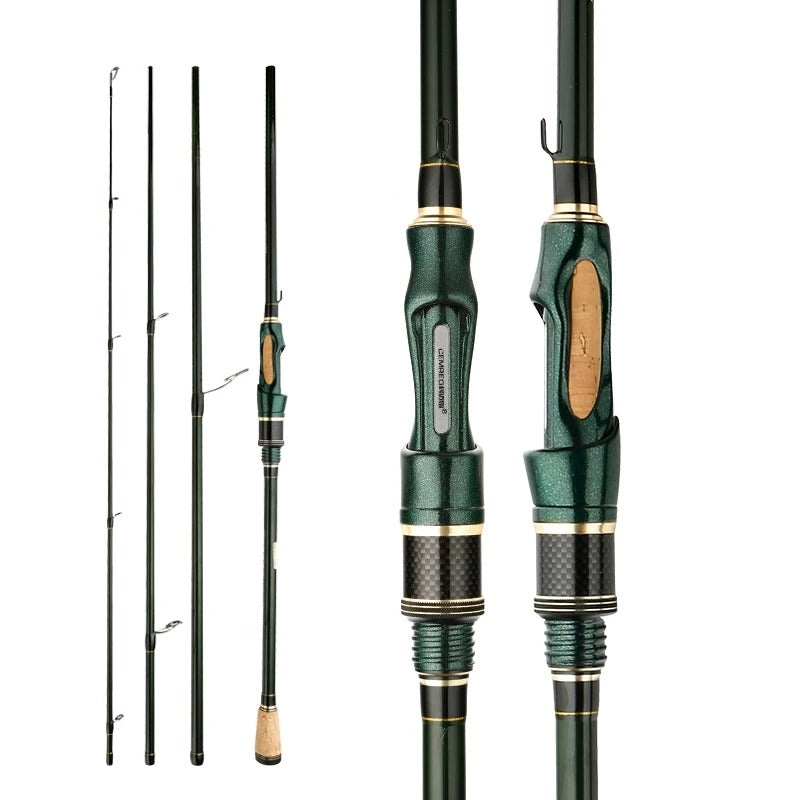 Canne a pêche brochet verte