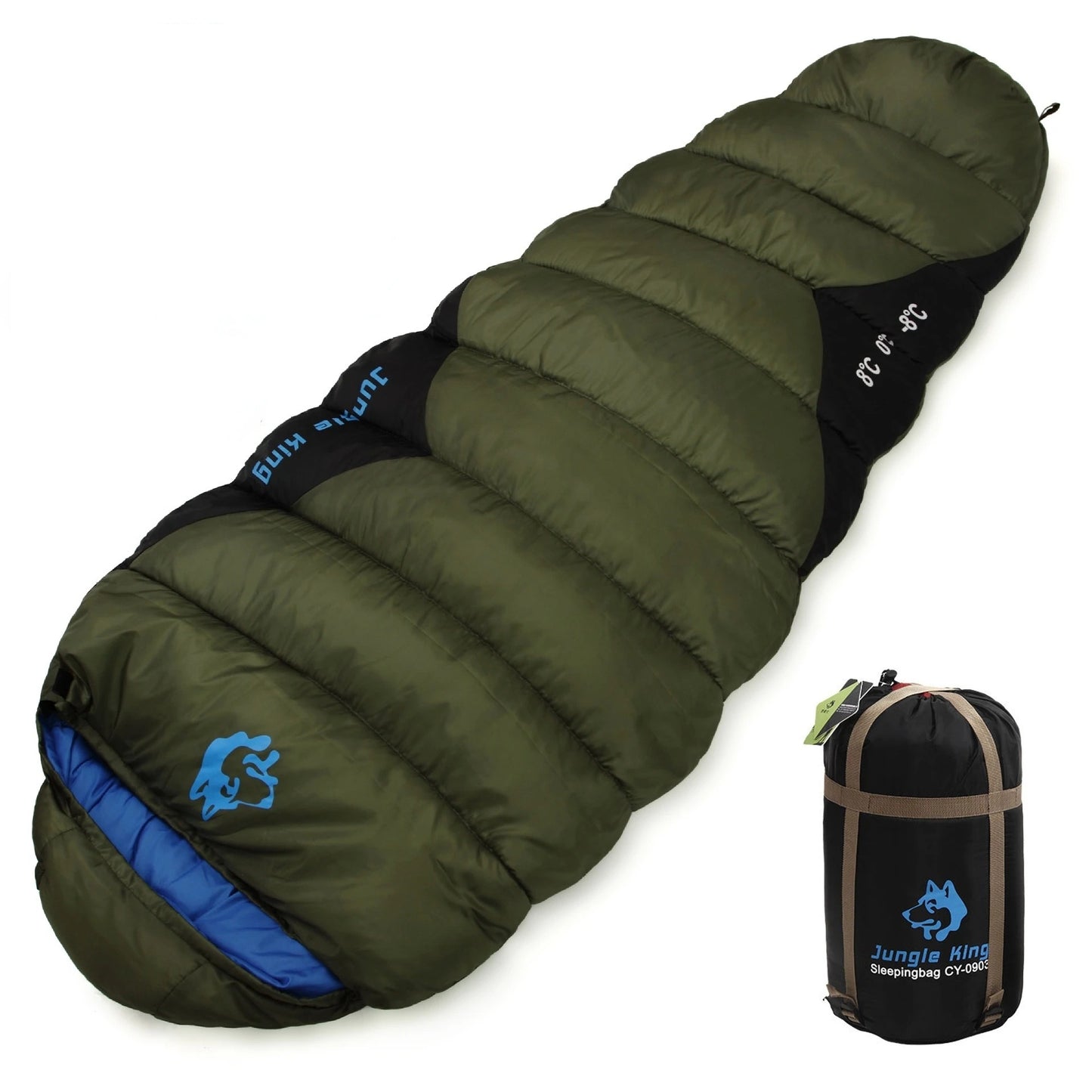 Sac de couchage hiver vert