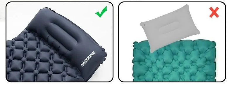 Matelas gonflable pompe intégrée bleu