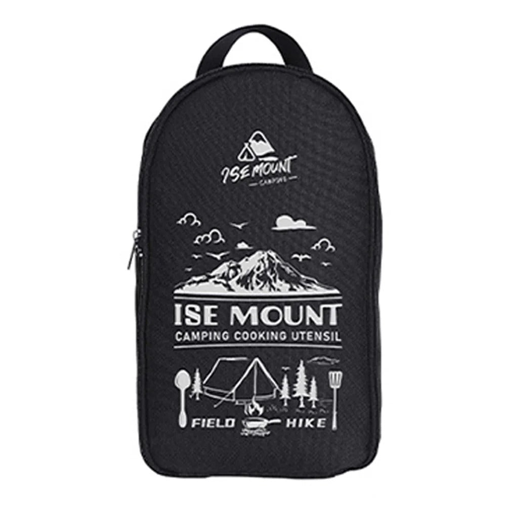 Ustensiles de cuisine camping noir