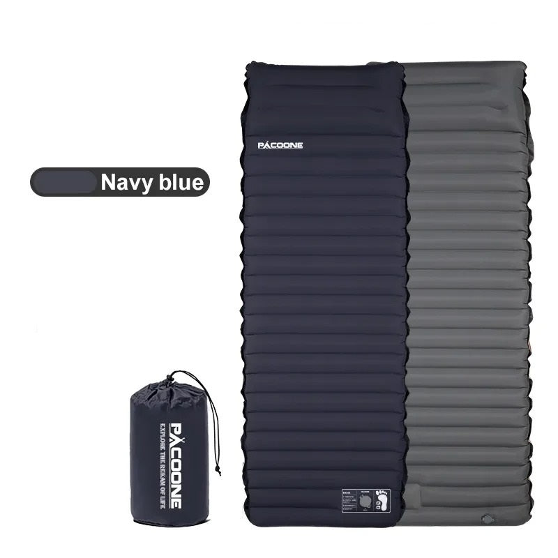 Matelas gonflable gonfleur intégré bleu