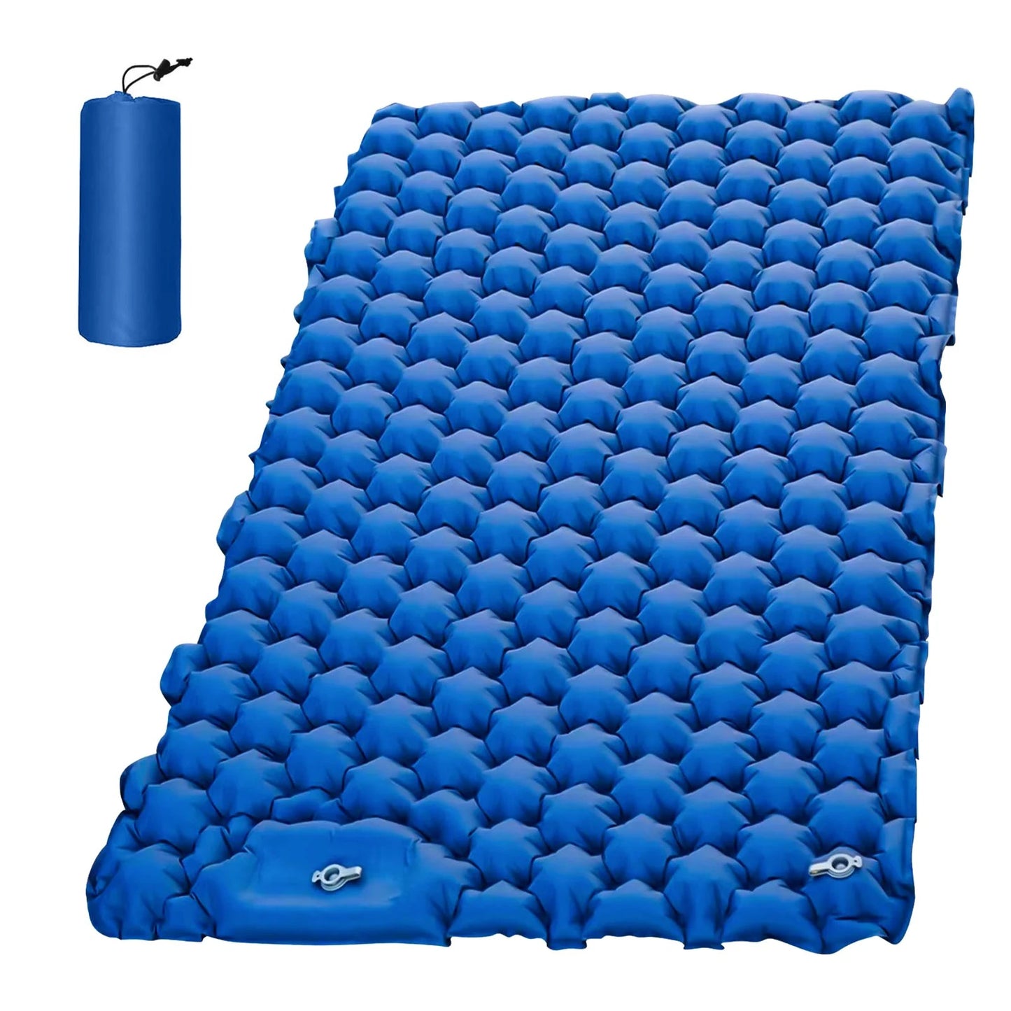Matelas gonflable double bleu