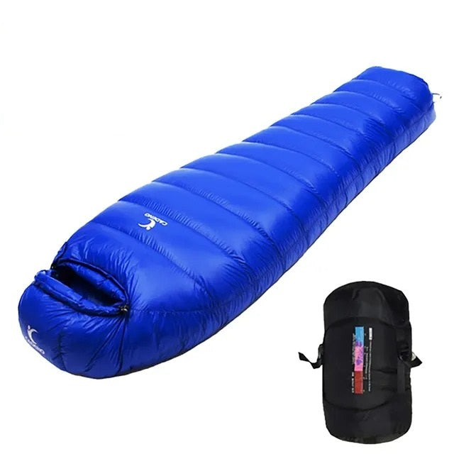 Sac de couchage momie bleu