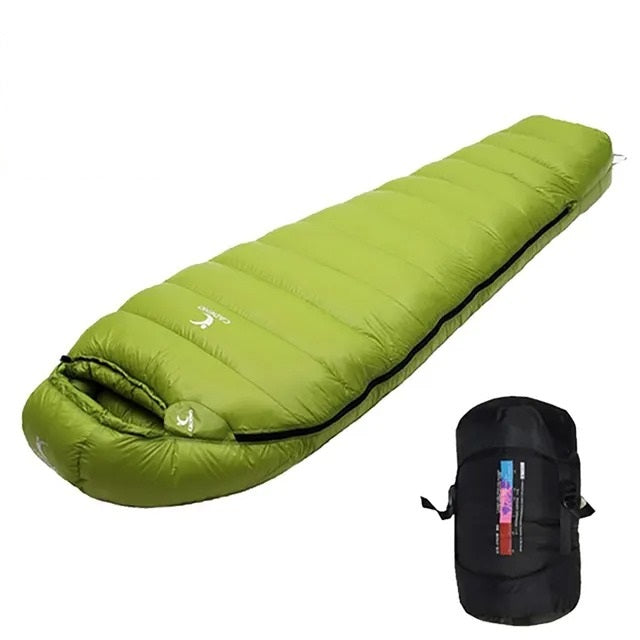 Sac de couchage momie vert