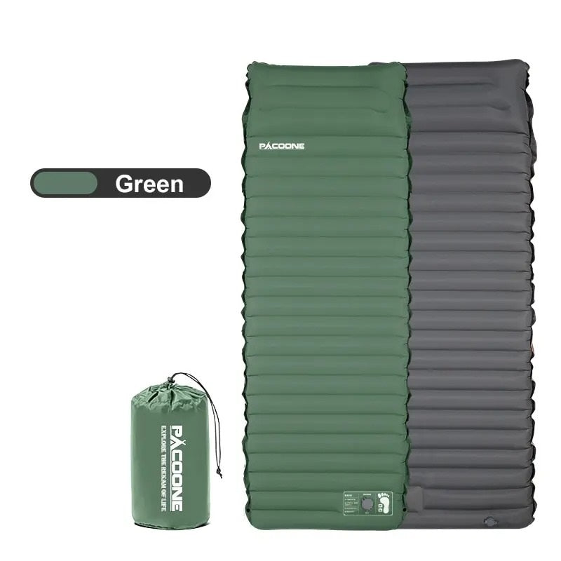 Matelas gonflable gonfleur intégré vert