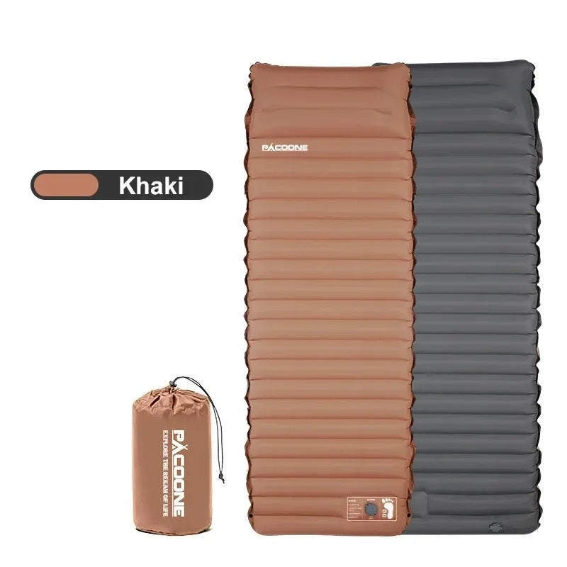 Matelas gonflable gonfleur intégré khaki