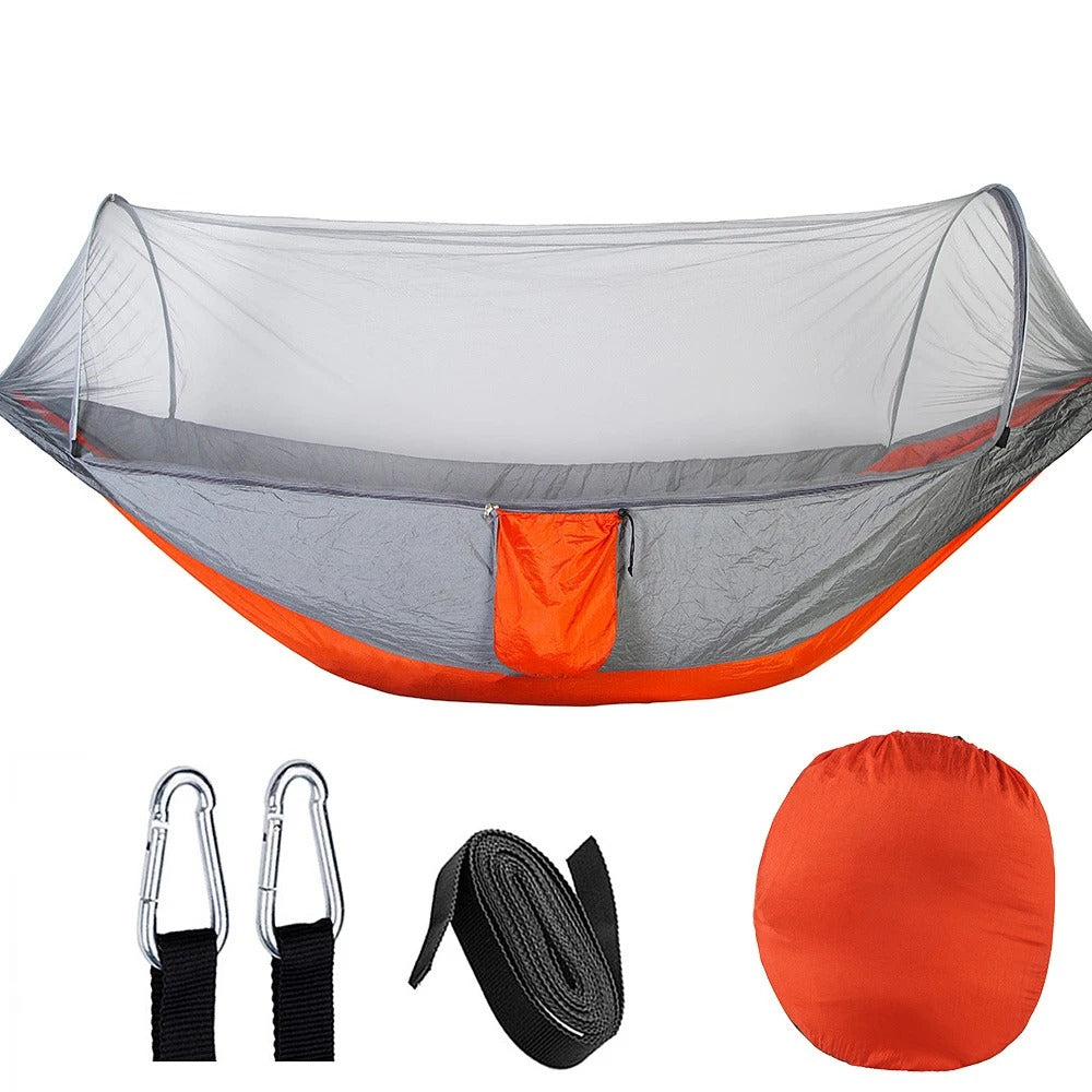 Hamac avec moustiquaire orange