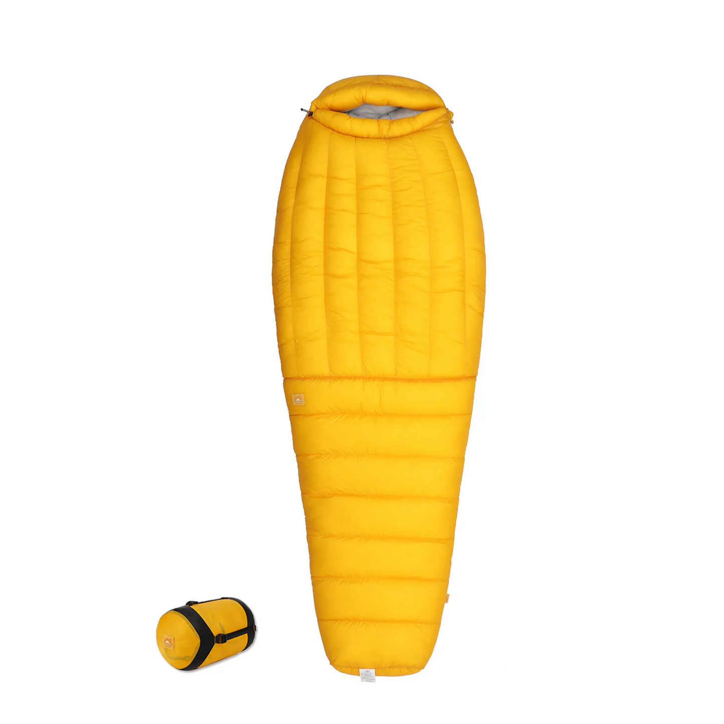 Sac de couchage ultraléger grand froid jaune