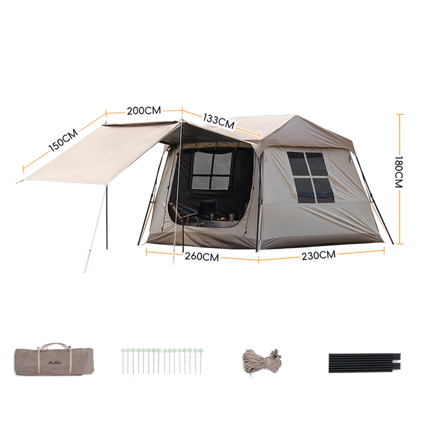 Tente bivouac 4 places