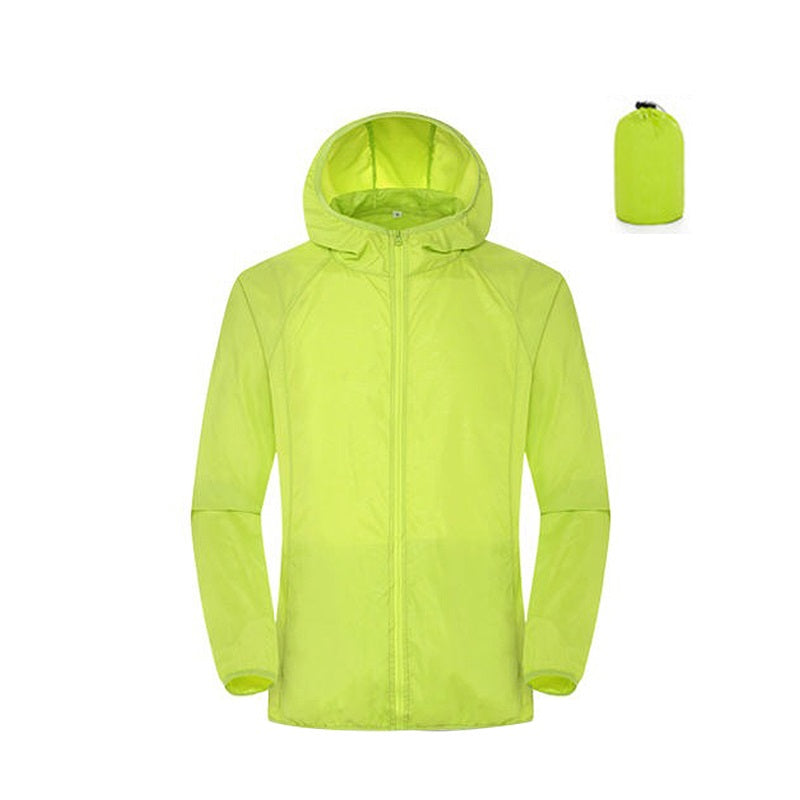 Veste de randonnée imperméable verte