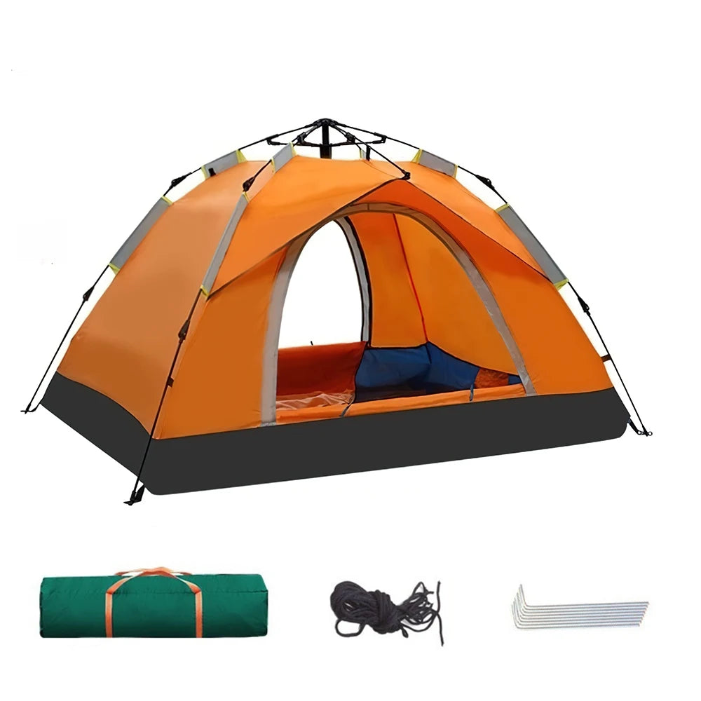 Tente de camping légère orange