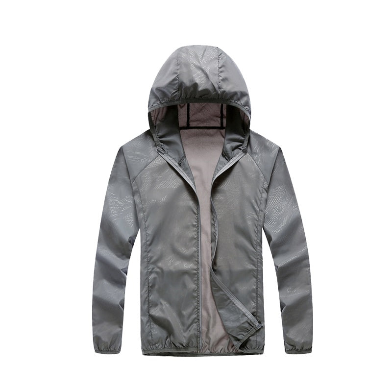 Veste de randonnée imperméable grise