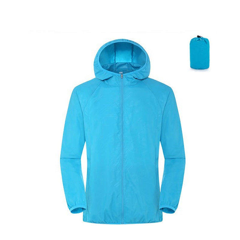 Veste de randonnée imperméable bleu