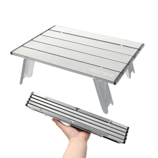 Mini table de camping ultralégère grise