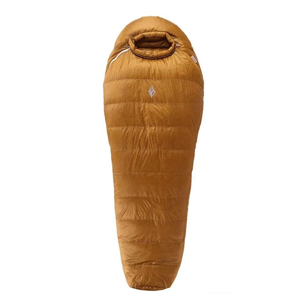 Sac de couchage grand froid duvet d'oie doré