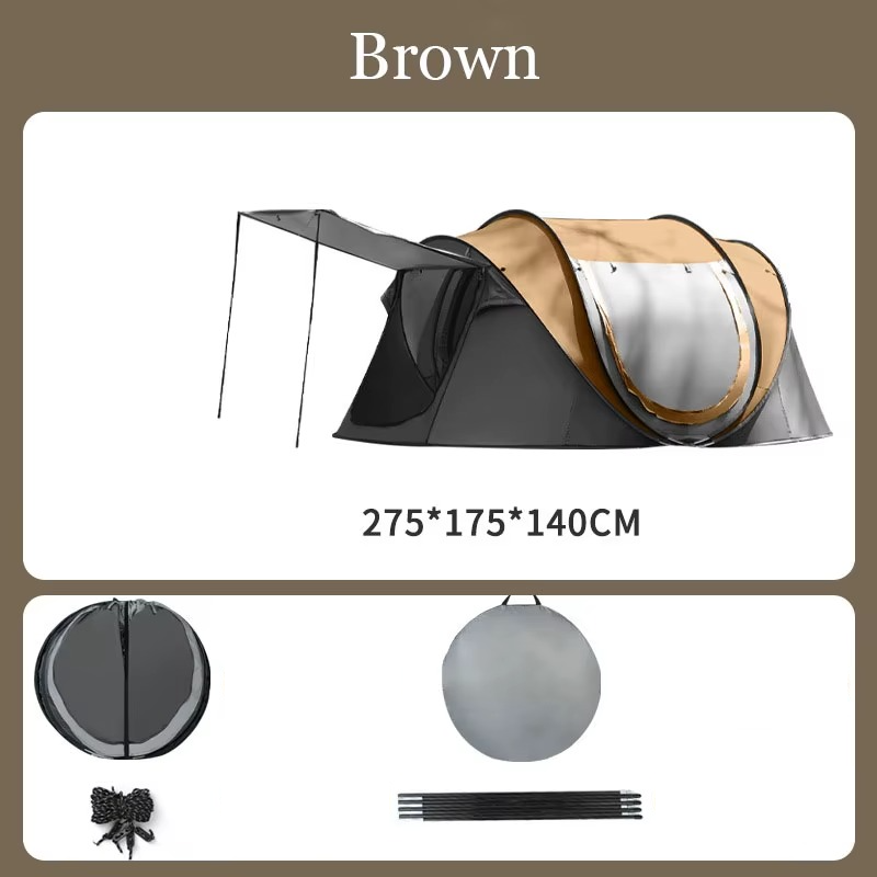 Tente 3 saisons marron