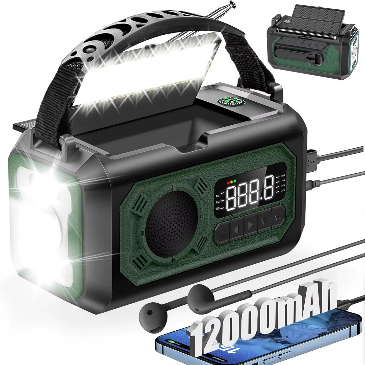 Radio avec panneau solaire
