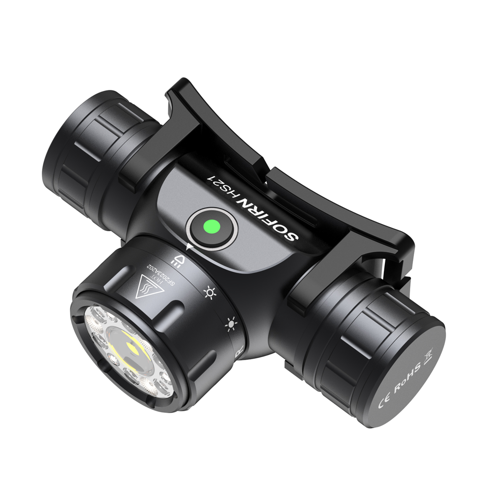 Lampe frontale puissante 3 couleurs