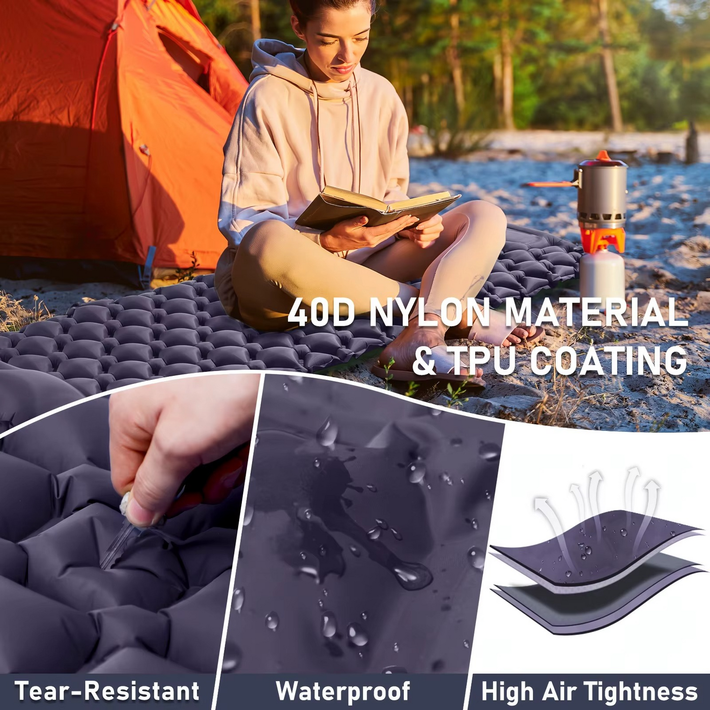 Matelas gonflable pompe intégrée "AirSleep"