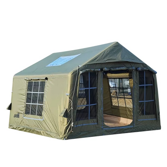 Grande tente gonflable verte