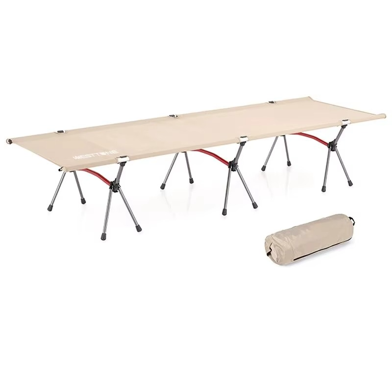 Lit pliant camping kaki