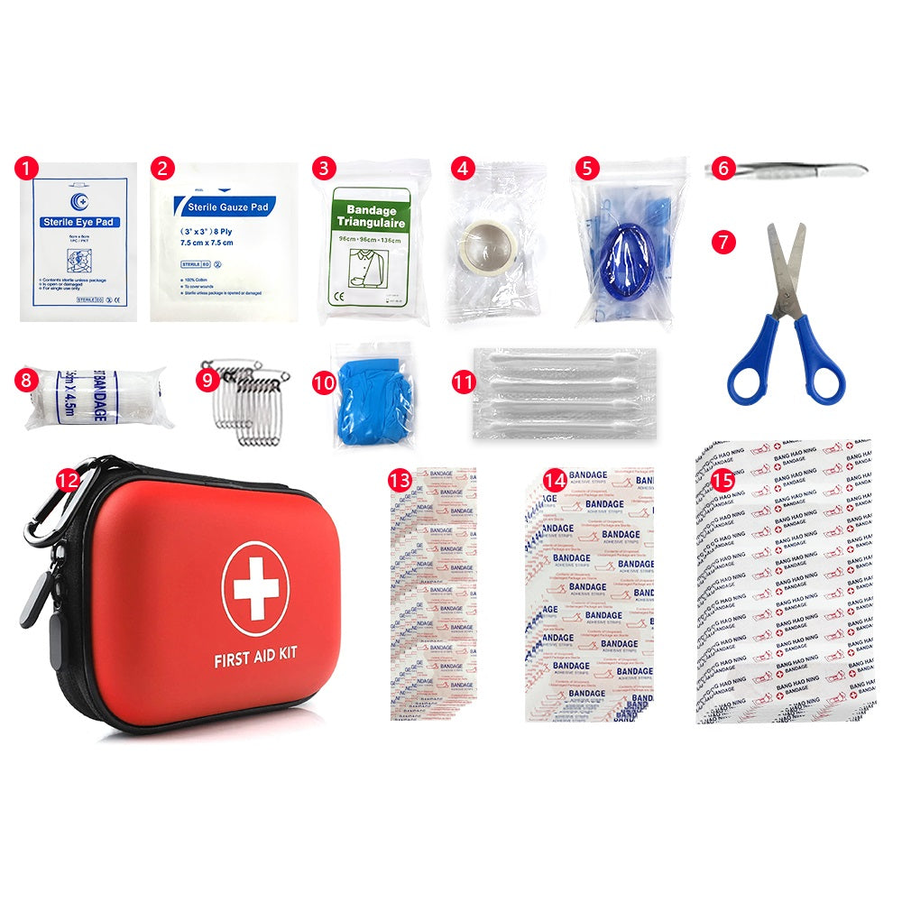 Trousse de secours étanche rouge