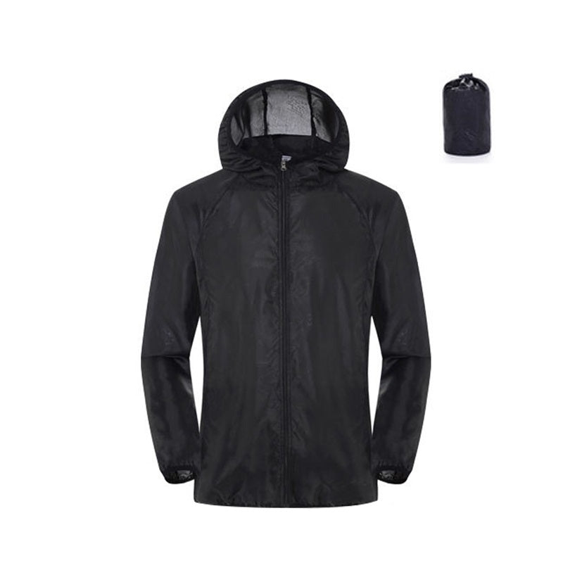 Veste de randonnée imperméable noire