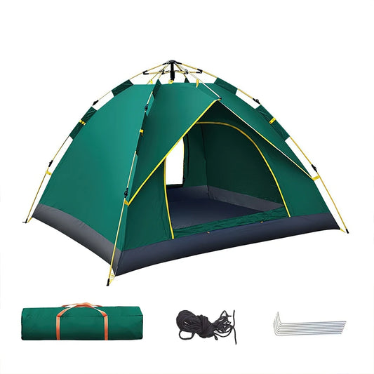 Tente de camping légère verte